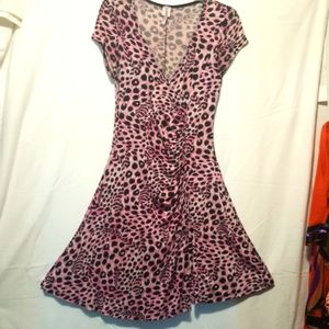 Sexy Cheetah Print Knit Dress